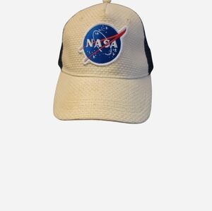 NASA Logo Beige and Black Trucker Hat